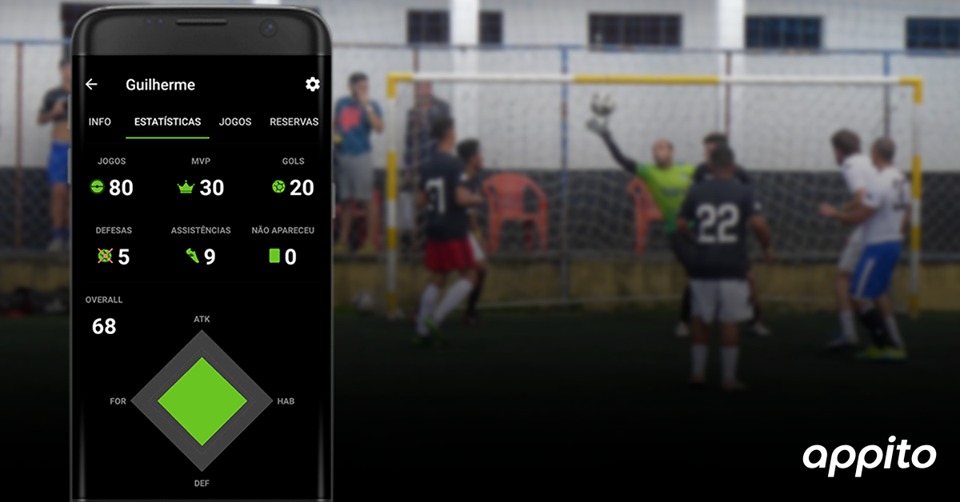 Appito: o futebol com os amigos na palma da m&atilde;o