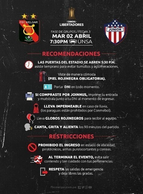 Melgar x Junior Barranquilla &ndash; Agora &eacute; dar a volta por cima ap&oacute;s in&iacute;cio traum&aacute;tico