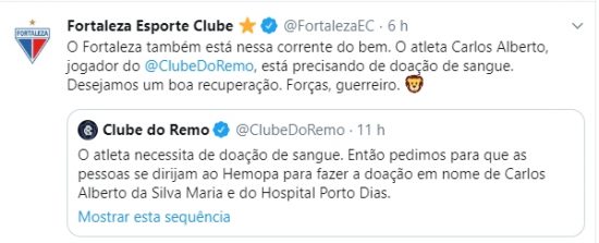 Jogador do Clube do Remo é afastado e precisa de doação de sangue