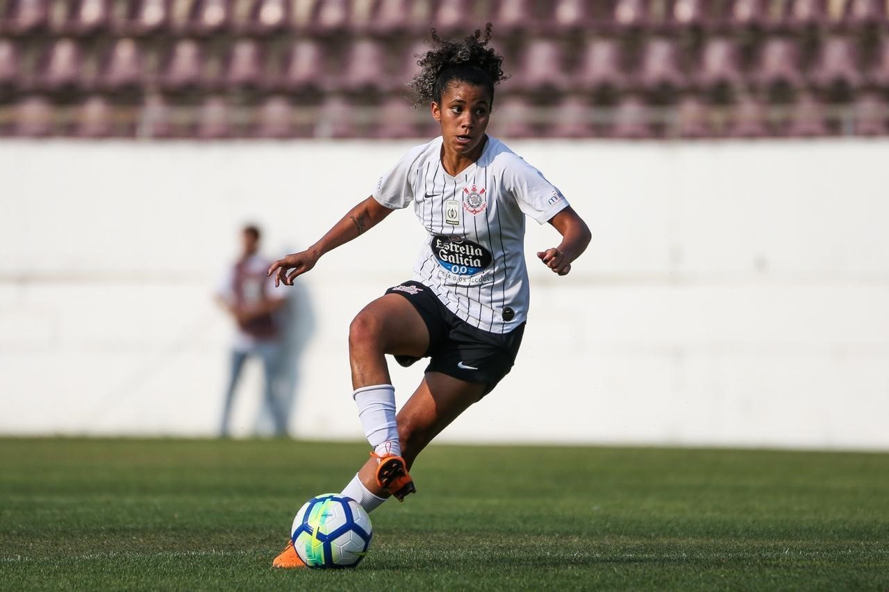 Ingryd, volante do Corinthians. (Reprodu&ccedil;&atilde;o: Bruno Teixeira/ S.C. Corinthians)