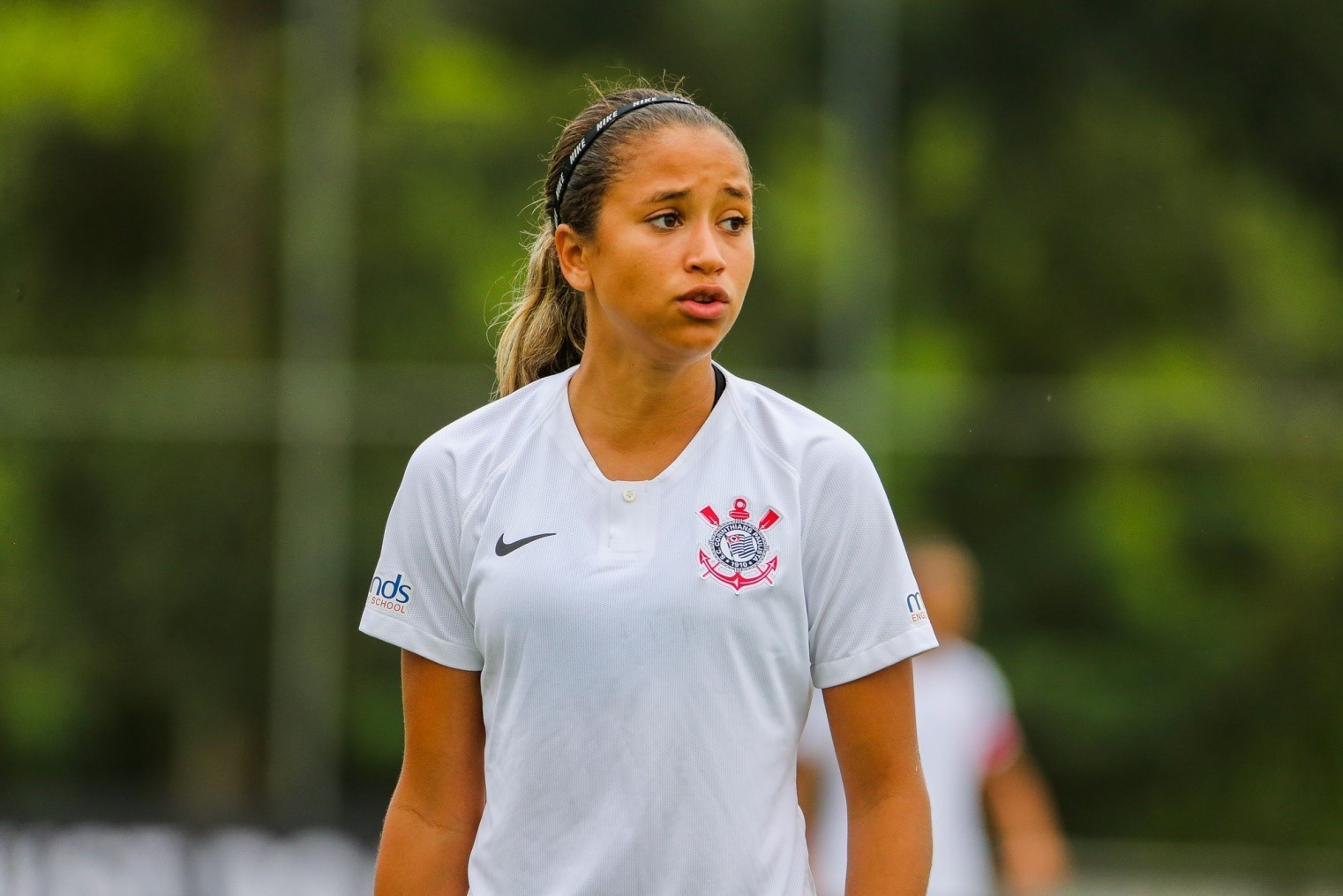 <strong> Thalia, atacante Sub-17 do Corinthians. (Reprodu&ccedil;&atilde;o: S.C. Corinthians) <strong>