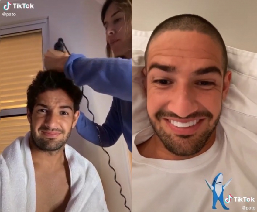 Alexandre Pato raspa a cabeça novamente
