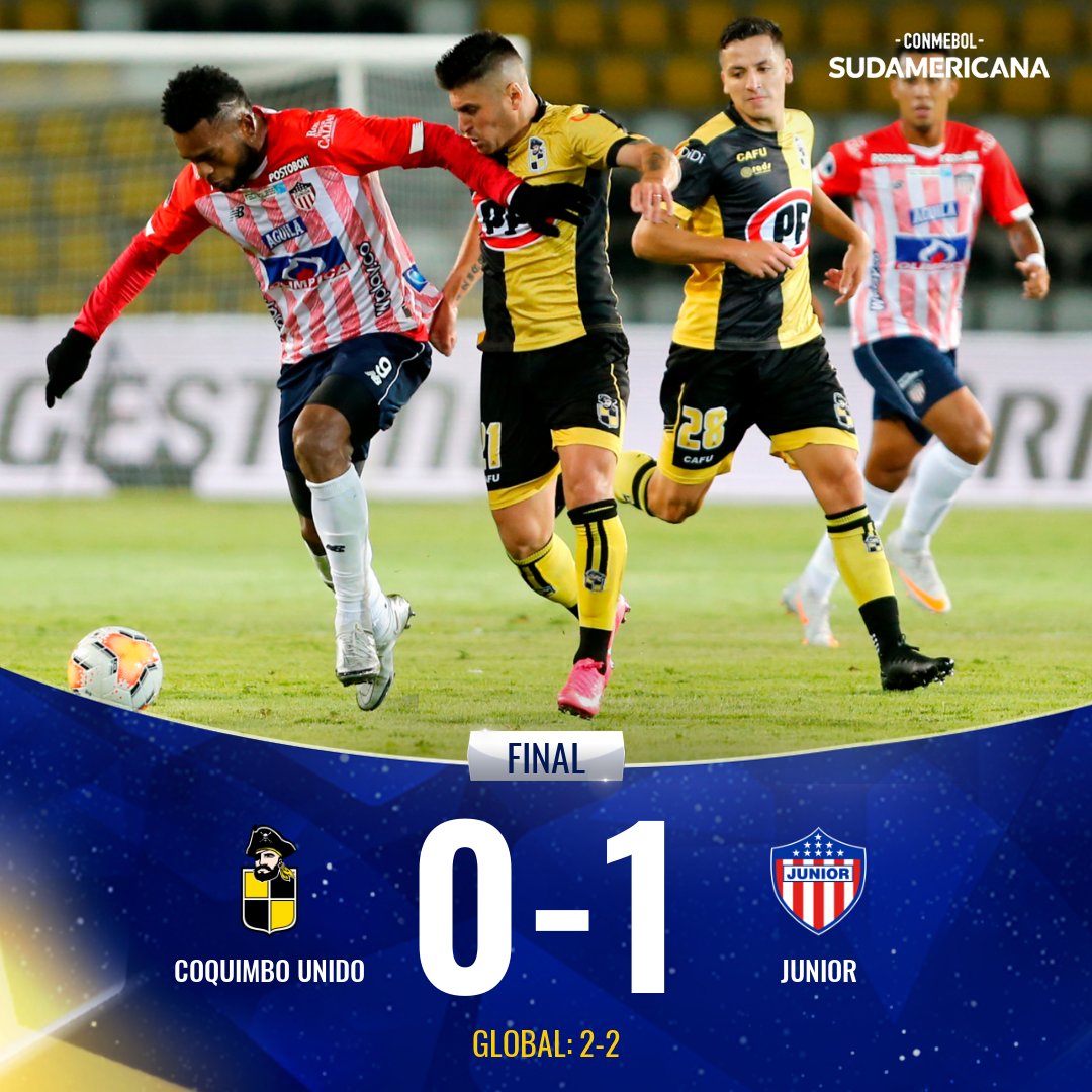 Junior Barranquilla vence Coquimbo Unido, mas &eacute; eliminado da Copa Sul-Americana