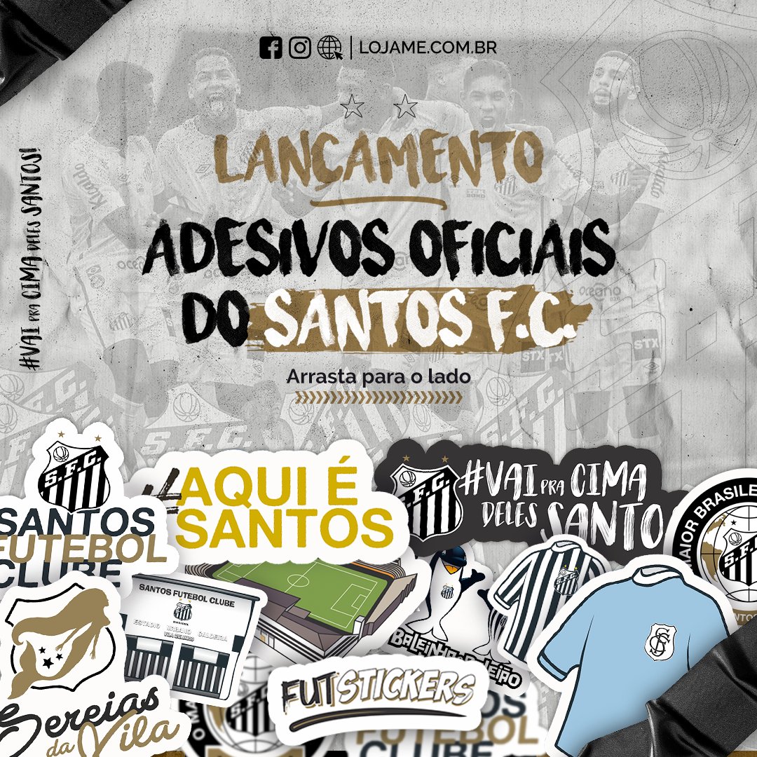 Santos anuncia venda de adesivos oficiais
