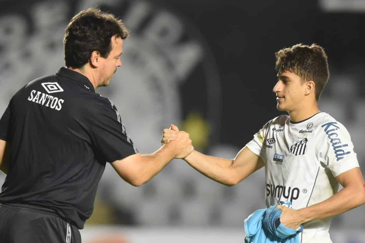 Diniz elogia vontade do time em vit&oacute;ria do Santos: &ldquo;O craque do jogo foi a vontade do time&rdquo;