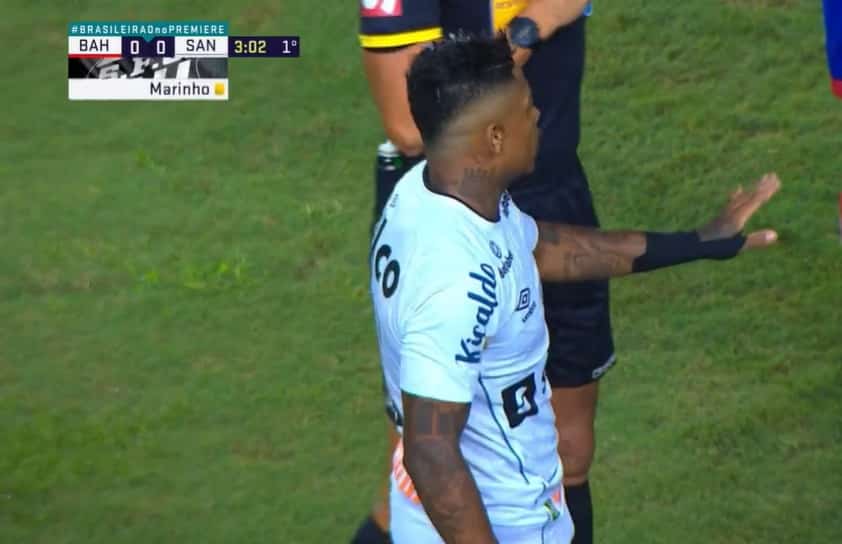 Santos est&aacute; na 3&ordf; posi&ccedil;&atilde;o com mais cart&otilde;es amarelos no Brasileir&atilde;o