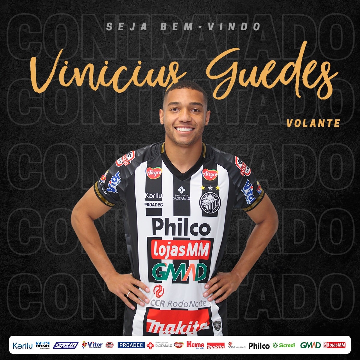 Vinicius Guedes é o mais novo volante do Operário-PR