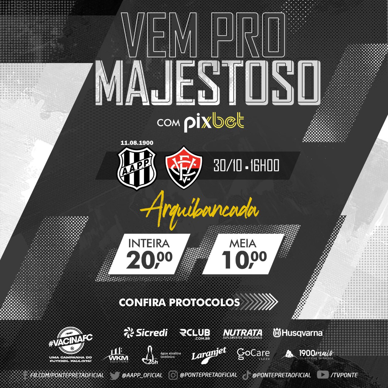 #VemProMajestoso: Ponte Preta abre vendas de ingressos para duelo contra o Vit&oacute;ria