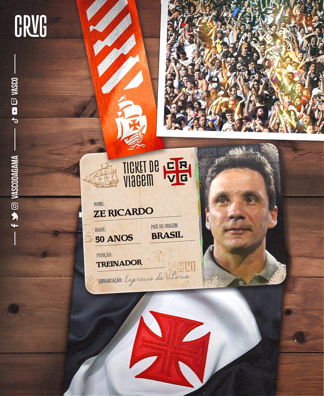 Zé Ricardo é o novo técnico do Vasco