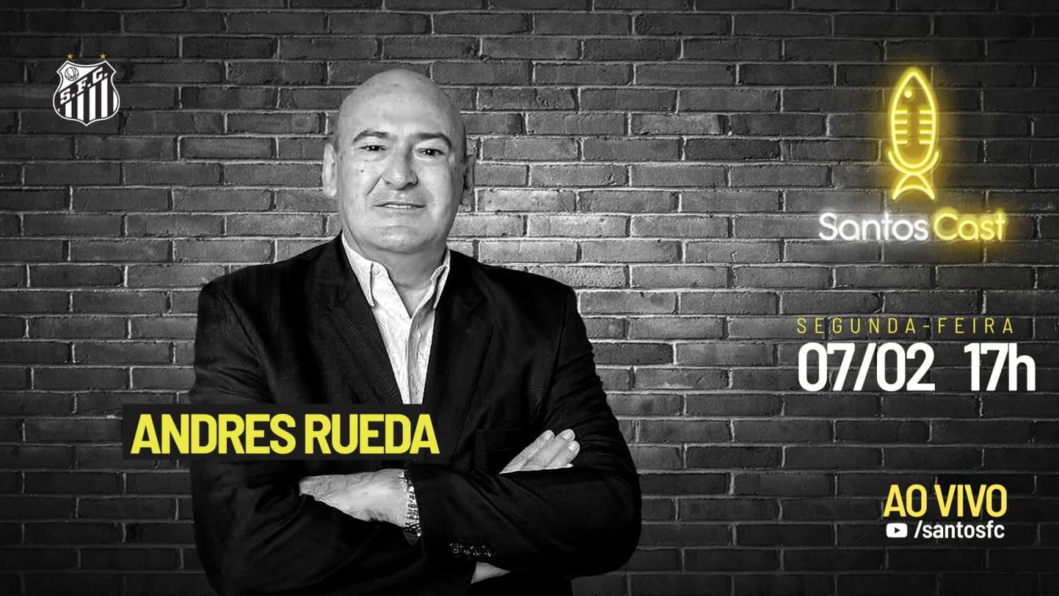 Andres Rueda ser&aacute; entrevistado no Santoscast desta segunda-feira
