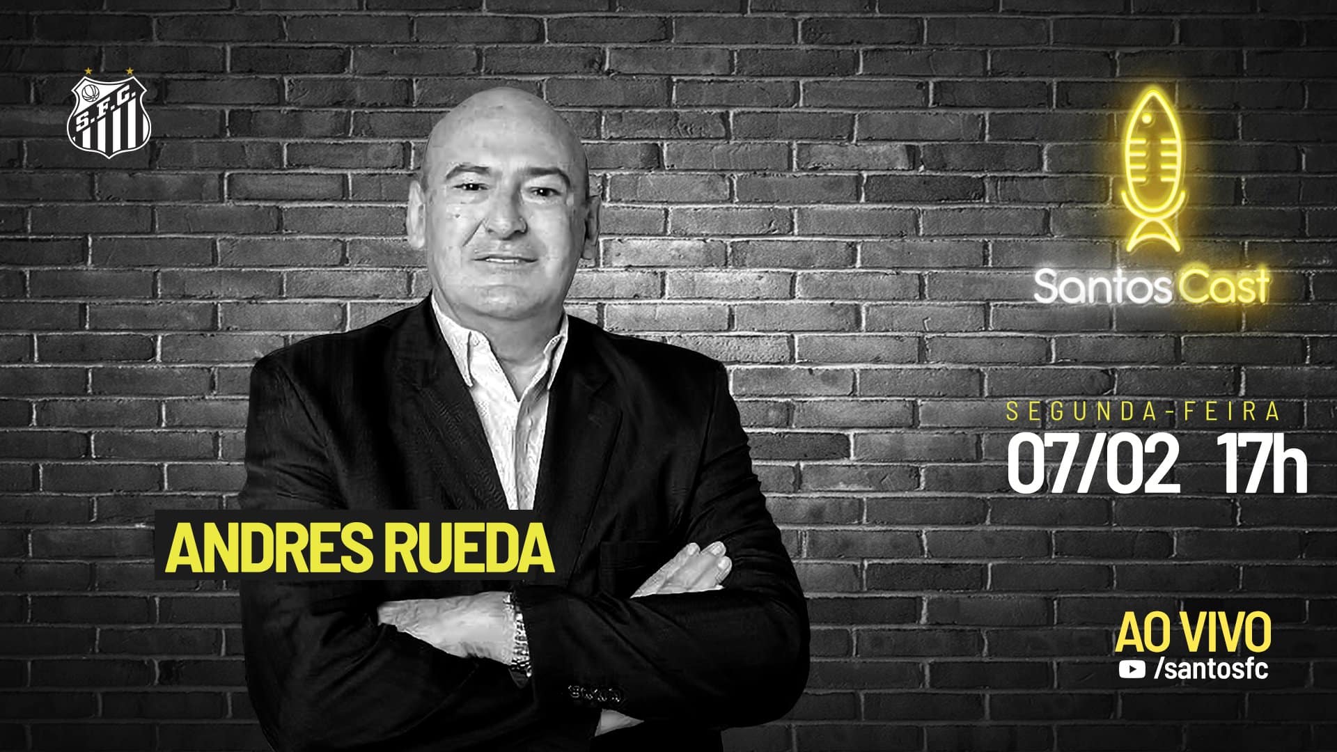Andres Rueda será entrevistado no Santoscast desta segunda-feira
