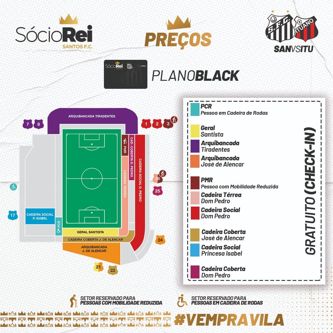 Santos x Ituano, informa&ccedil;&otilde;es sobre a venda de ingressos