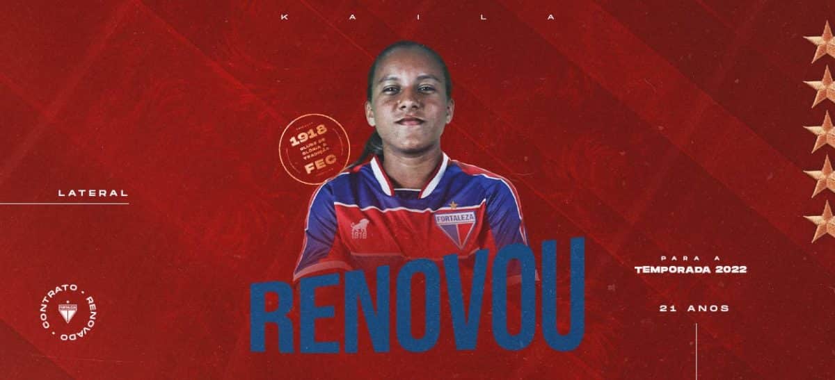 Leoas: lateral Kaila Gomes renova com o Fortaleza