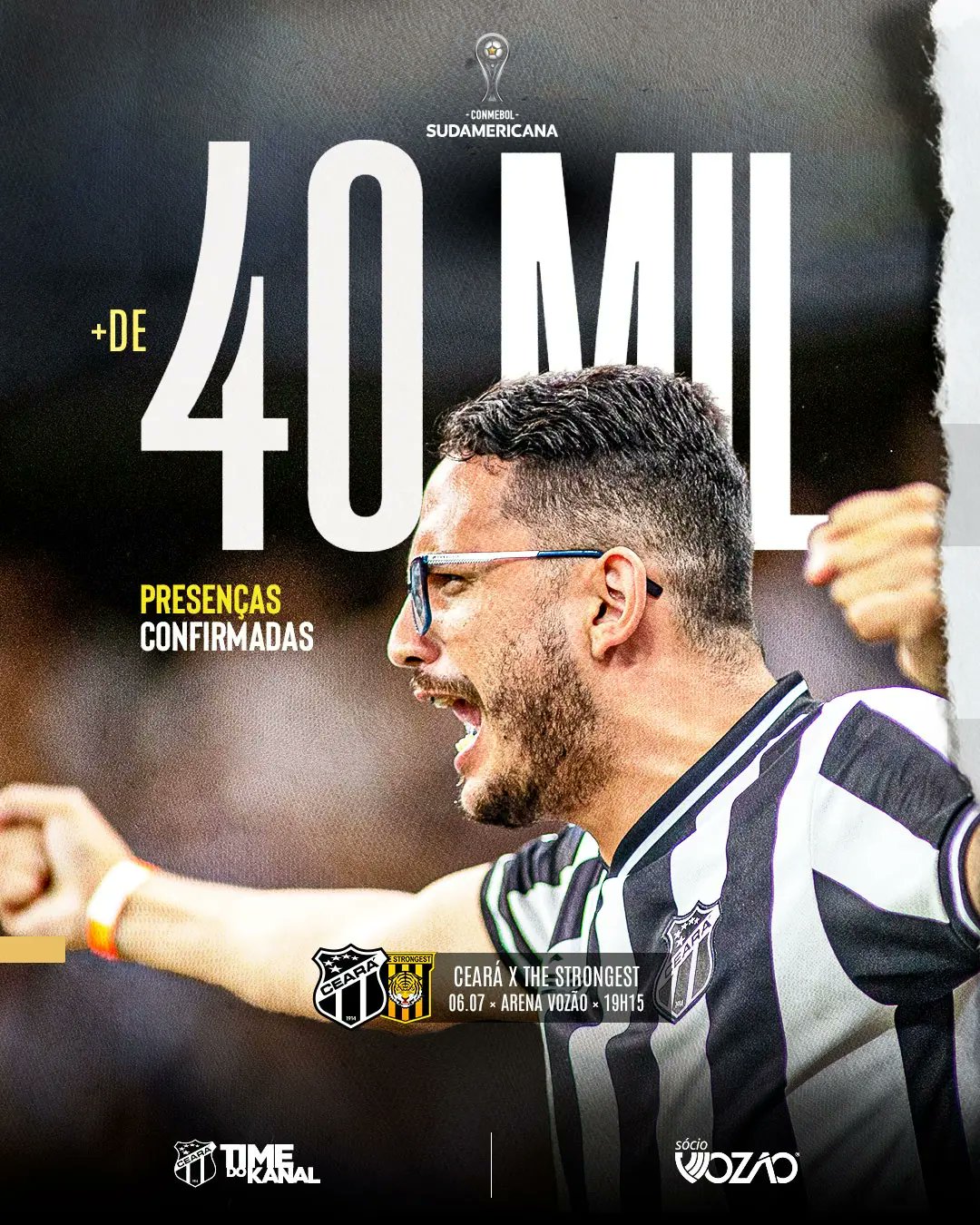 Casa cheia para jogo do Ceará na Copa Sul-Americana