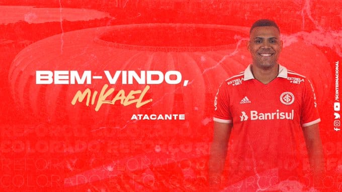Mikael &eacute; anunciado pelo Internacional at&eacute; junho de 2023