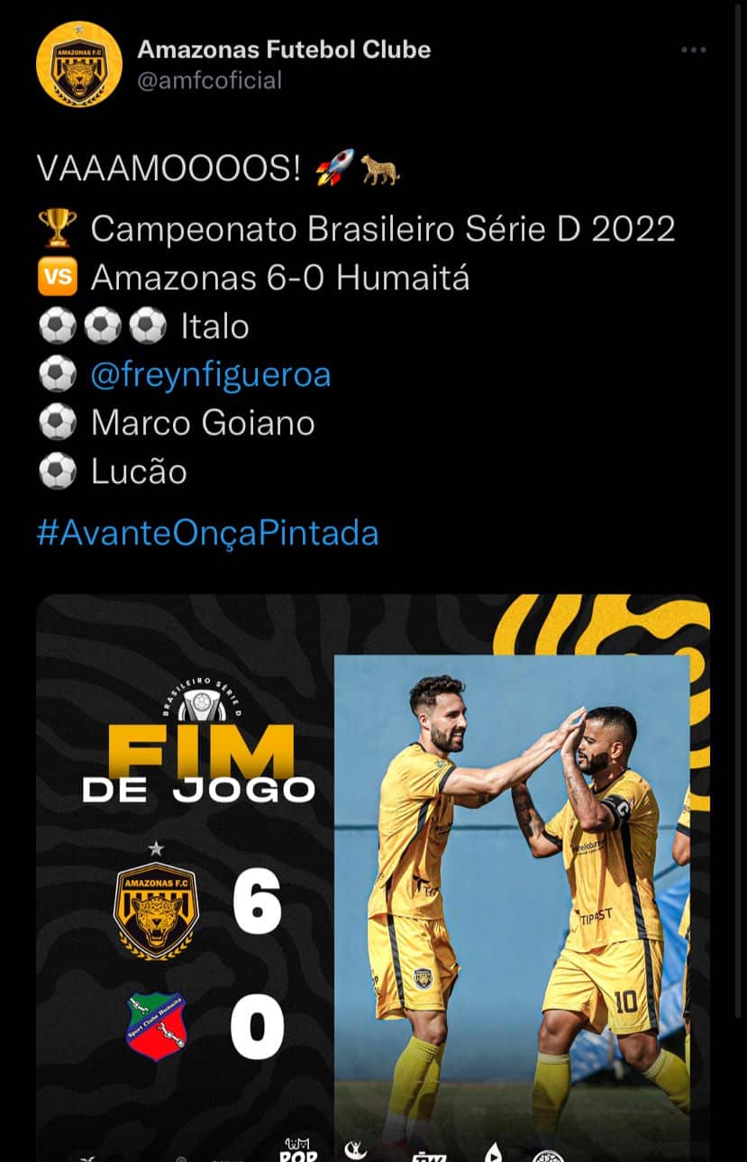 Amazonas x Humait&aacute;