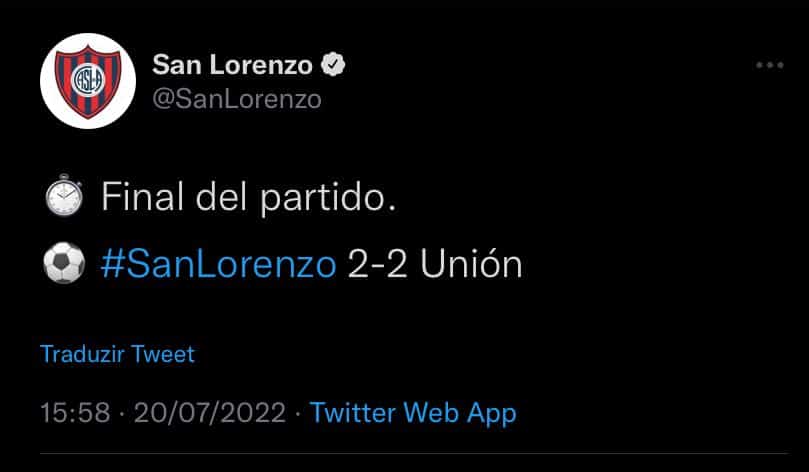 San Lorenzo x Union Santa F&eacute; como aconteceu &ndash; Resultado, destaques e rea&ccedil;&atilde;o