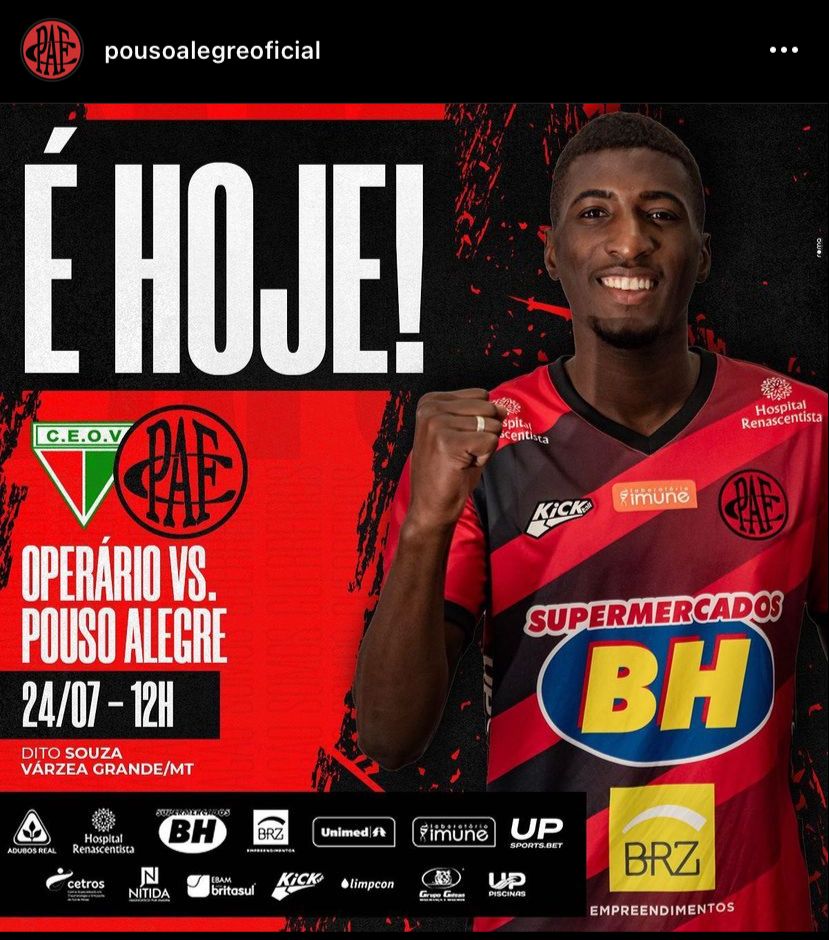 Oper&aacute;rio-VG x Pouso Alegre como aconteceu &ndash; Resultado, destaques e rea&ccedil;&atilde;o