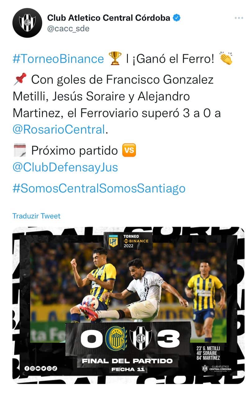 Ros&aacute;rio Central x C&oacute;rdoba como aconteceu &ndash; Resultado, destaques e rea&ccedil;&atilde;o