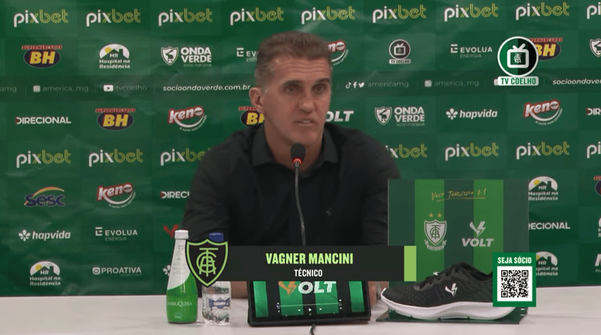 Vágner Mancini avalia atuação do América-MG diante do Coritiba