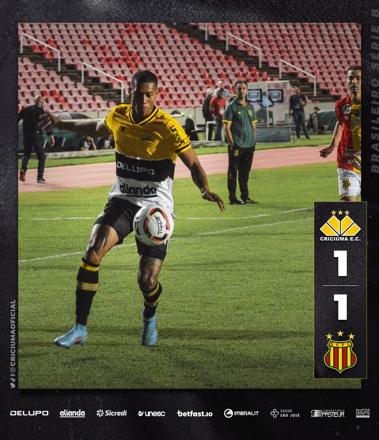 Sampaio Corr&ecirc;a x Crici&uacute;ma como aconteceu &ndash; Resultado, destaques e rea&ccedil;&atilde;o