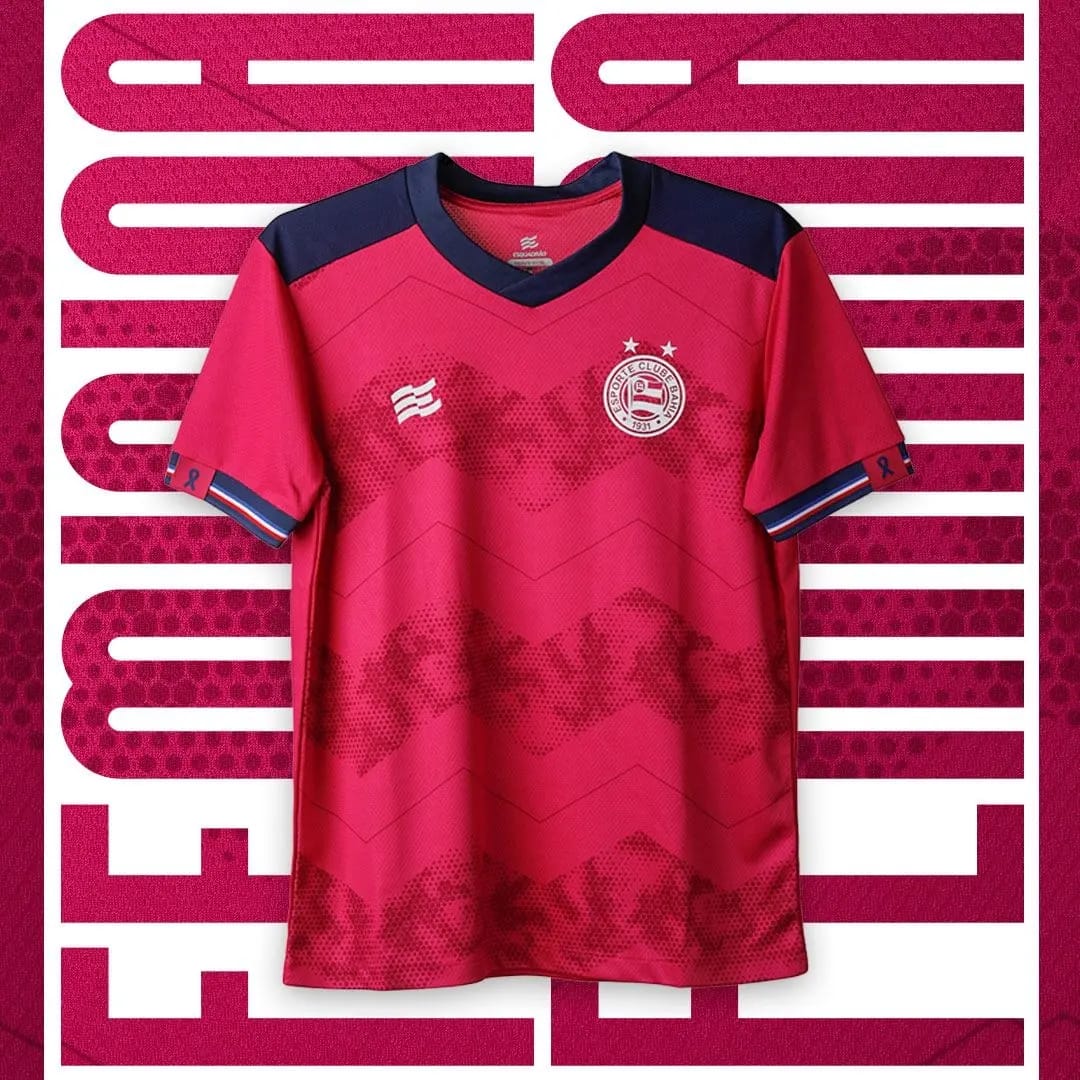 Bahia lan&ccedil;a camisa em homenagem ao Outubro Rosa