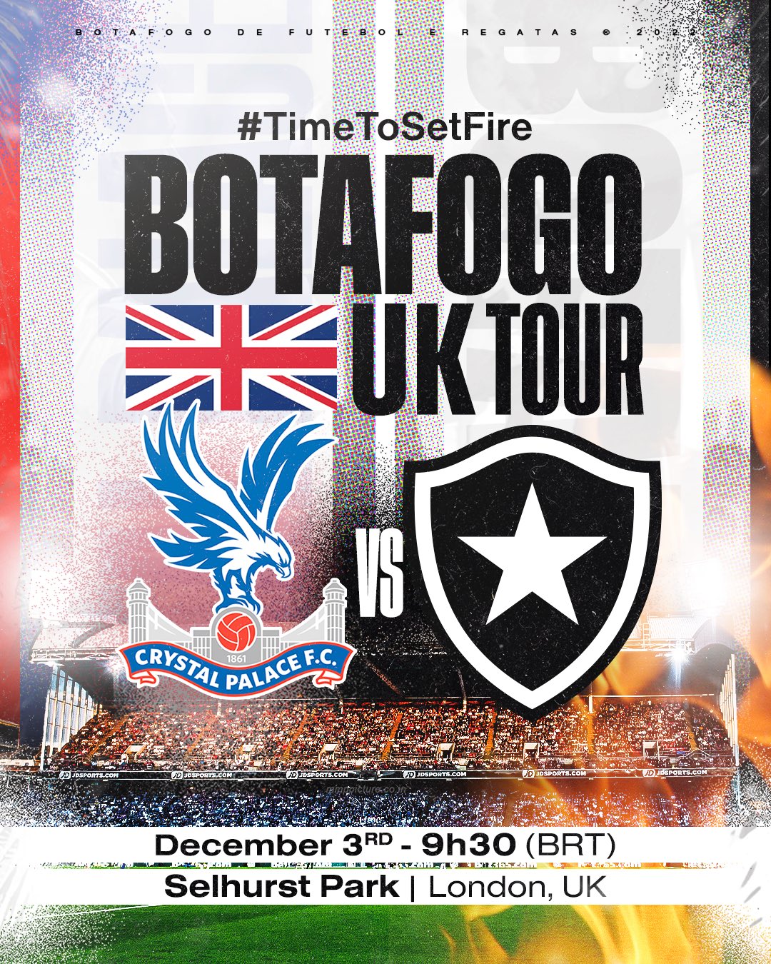 Botafogo enfrentar&aacute; Crystal Palace ap&oacute;s fim do Brasileir&atilde;o