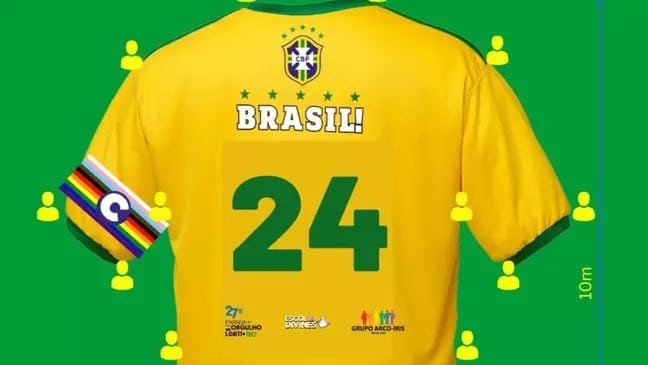 Gigante camisa da Sele&ccedil;&atilde;o Brasileira ser&aacute; exposta na Parada do Orgulho LGBTI+Rio