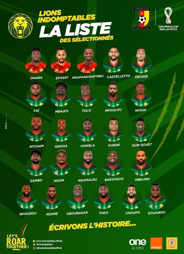 T&eacute;cnico de Camar&otilde;es convoca 26 nomes para Copa do Mundo