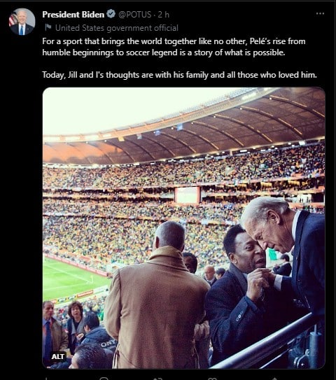 Imagem: reprodu&ccedil;&atilde;o/Twitter @POTUS