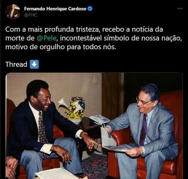 Imagem: Reprodu&ccedil;&atilde;o/ twitter @FHC