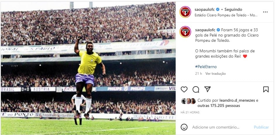 Imagem: Instagram: S&atilde;oPauloFC