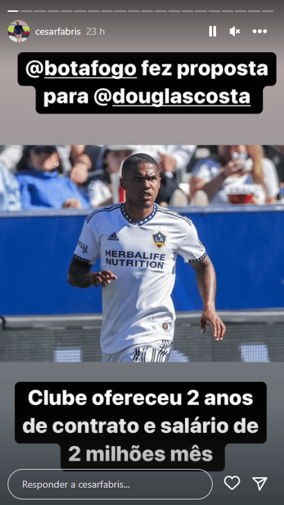 Douglas Costa deve voltar ao Brasil, segundo jornalista