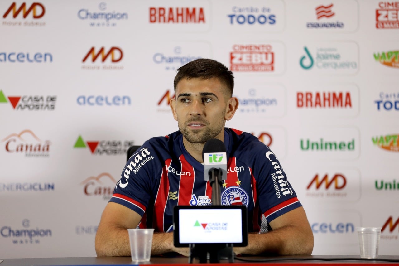 Bahia apresenta Nicolás Acevedo e Marcos Victor na Fonte Nova