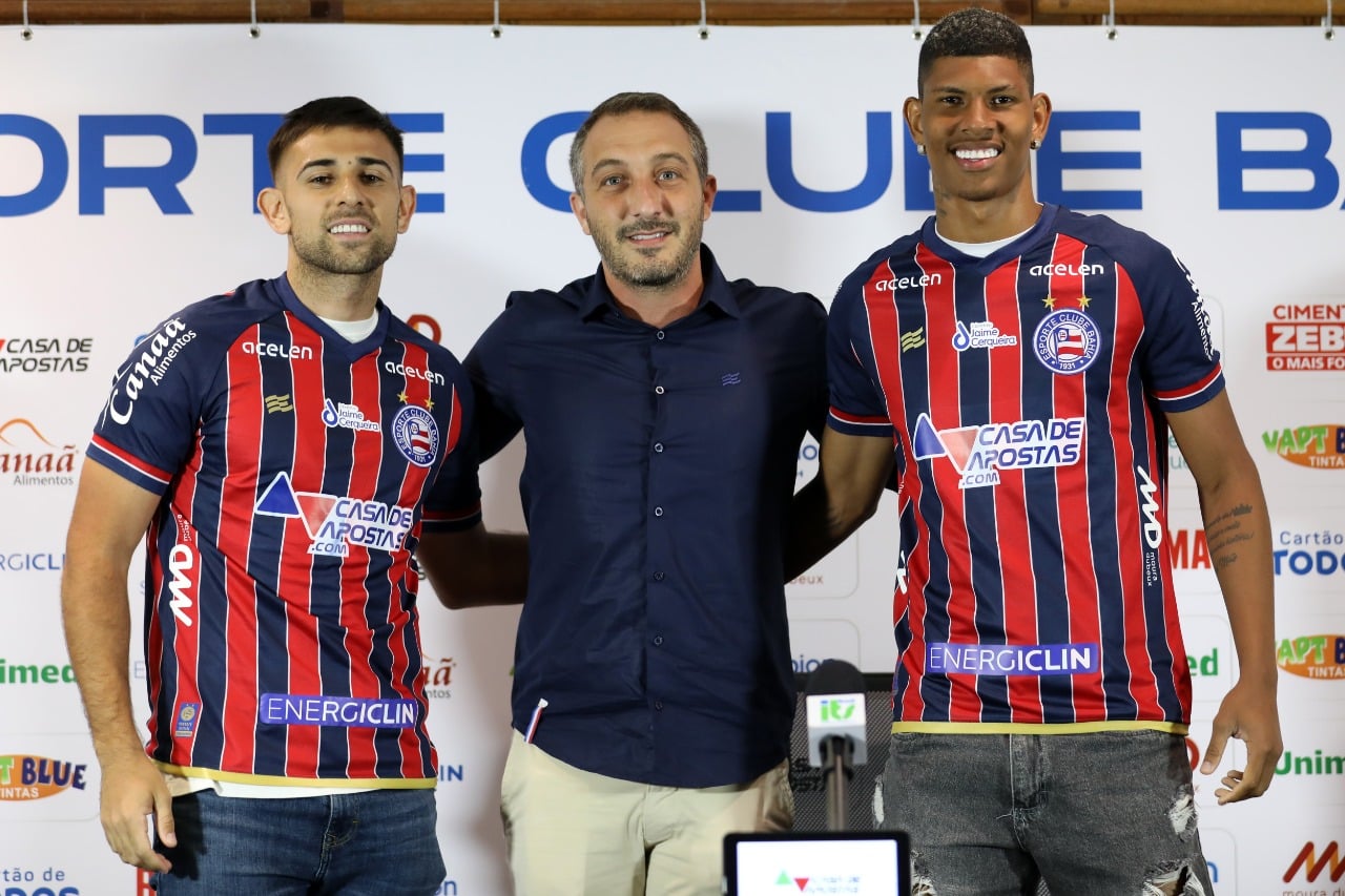 Bahia apresenta Nicol&aacute;s Acevedo e Marcos Victor na Fonte Nova