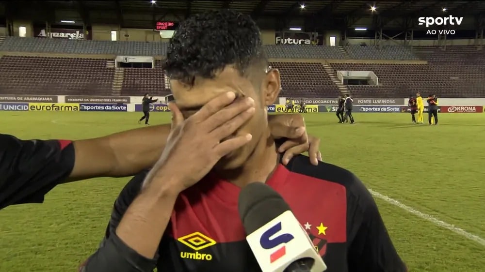 Gean atacante do Sport dedica gol ao pai na Copa S&atilde;o Paulo