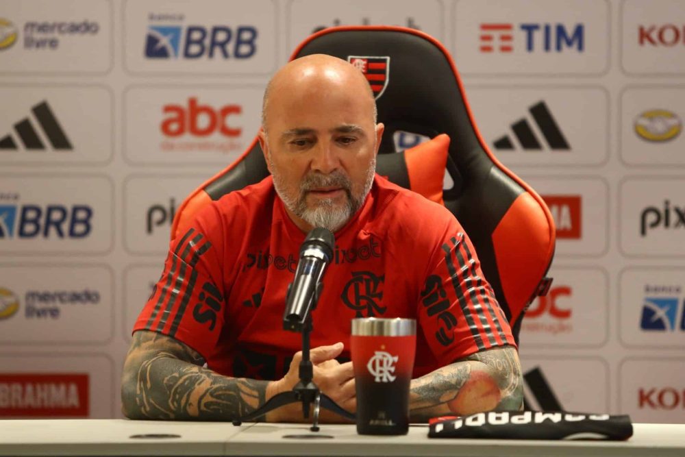 Sampaoli responde se pretende utilizar Pedro e Gabigol juntos