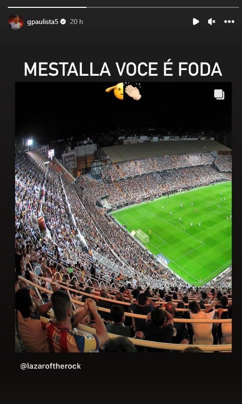 Gabriel Paulista elogia torcida que insultou Vin&iacute;cius J&uacute;nior (Reprodu&ccedil;&atilde;o/Instagram)