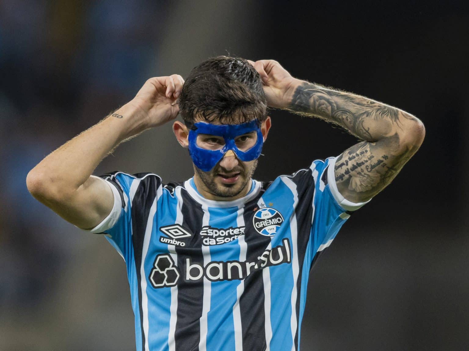 Os n&uacute;meros de Math&iacute;as Villasanti desde que chegou ao Gr&ecirc;mio; confira