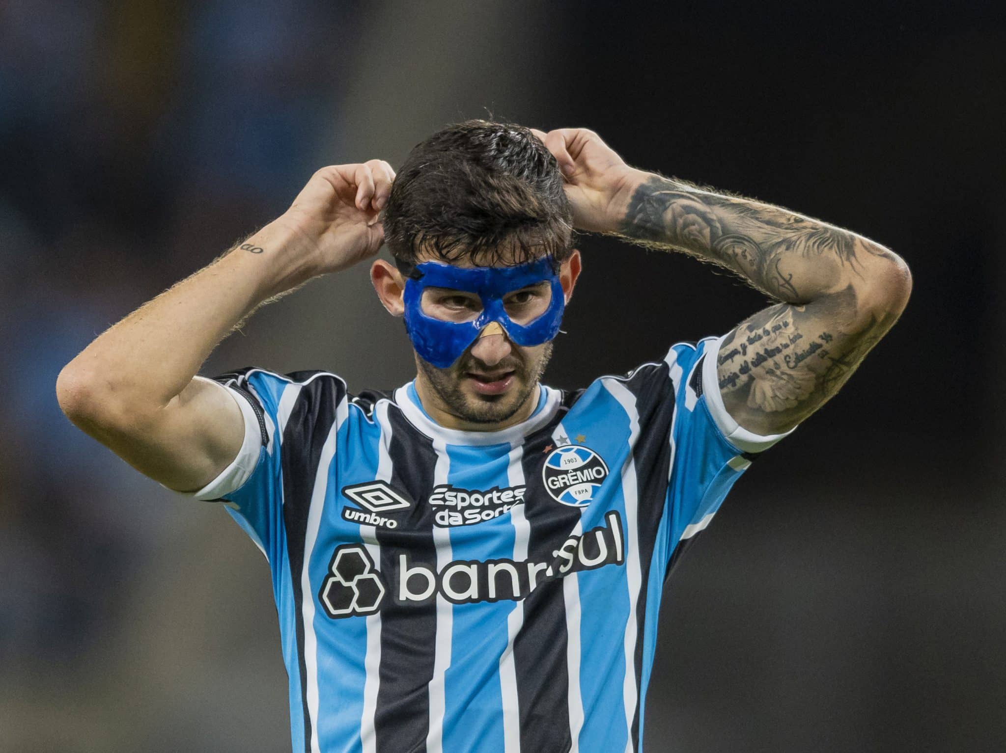Os n&uacute;meros de Math&iacute;as Villasanti desde que chegou ao Gr&ecirc;mio; confira