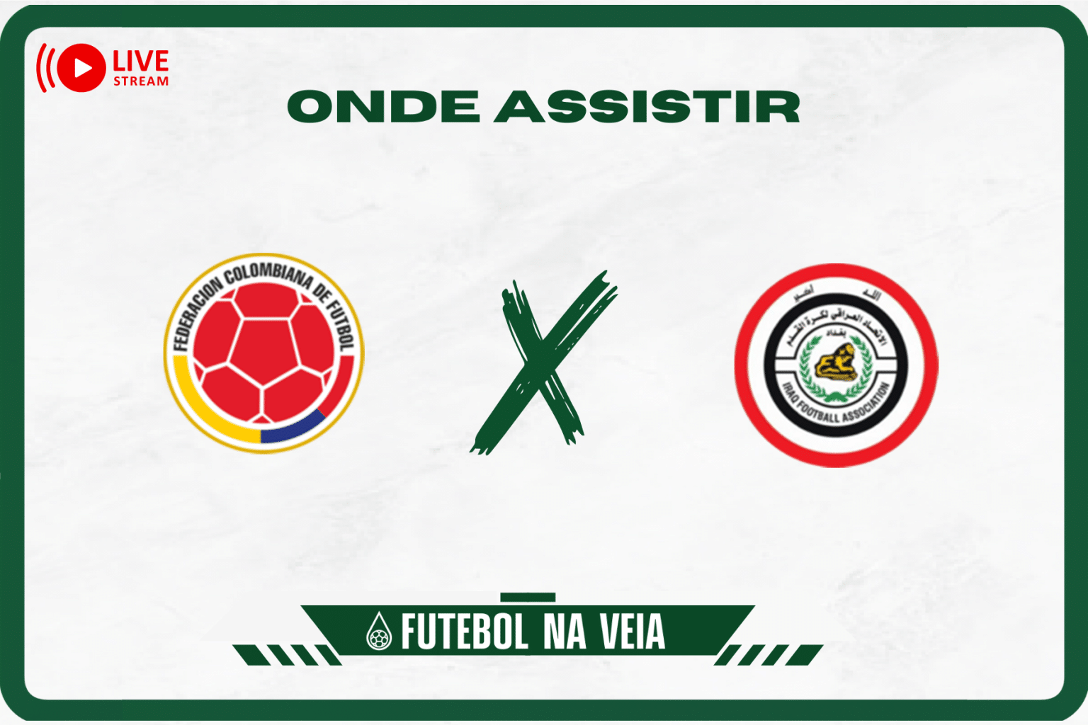 Colômbia x Iraque ao vivo e online: onde assistir, horário e escalação no Amistoso Internacional 2023