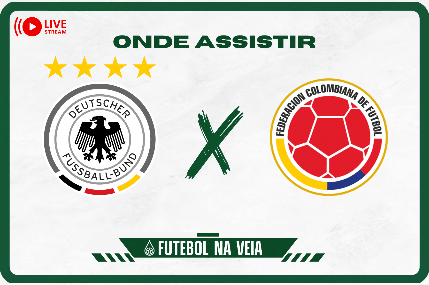 Alemanha x Col&ocirc;mbia ao vivo e online: onde assistir, hor&aacute;rio e escala&ccedil;&atilde;o no Amistosos Internacionais 2023