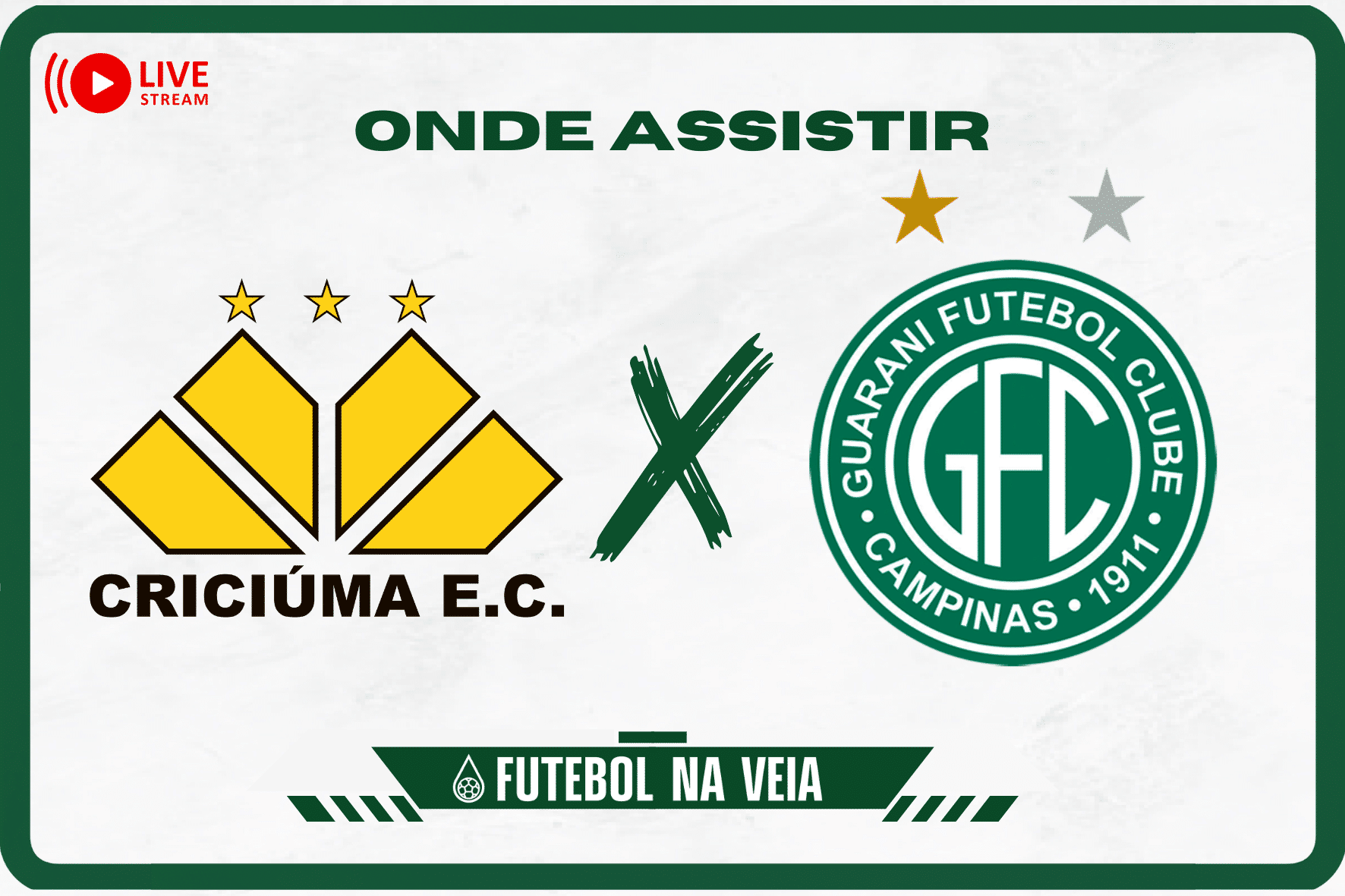 Crici&uacute;ma x Guarani &ndash; Onde assistir ao vivo, hor&aacute;rio e escala&ccedil;&otilde;es &ndash; 13/07