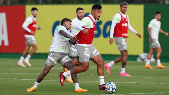 Palmeiras: Menino e Dudu participam de &uacute;ltimo treino antes de viagem &agrave; Col&ocirc;mbia
