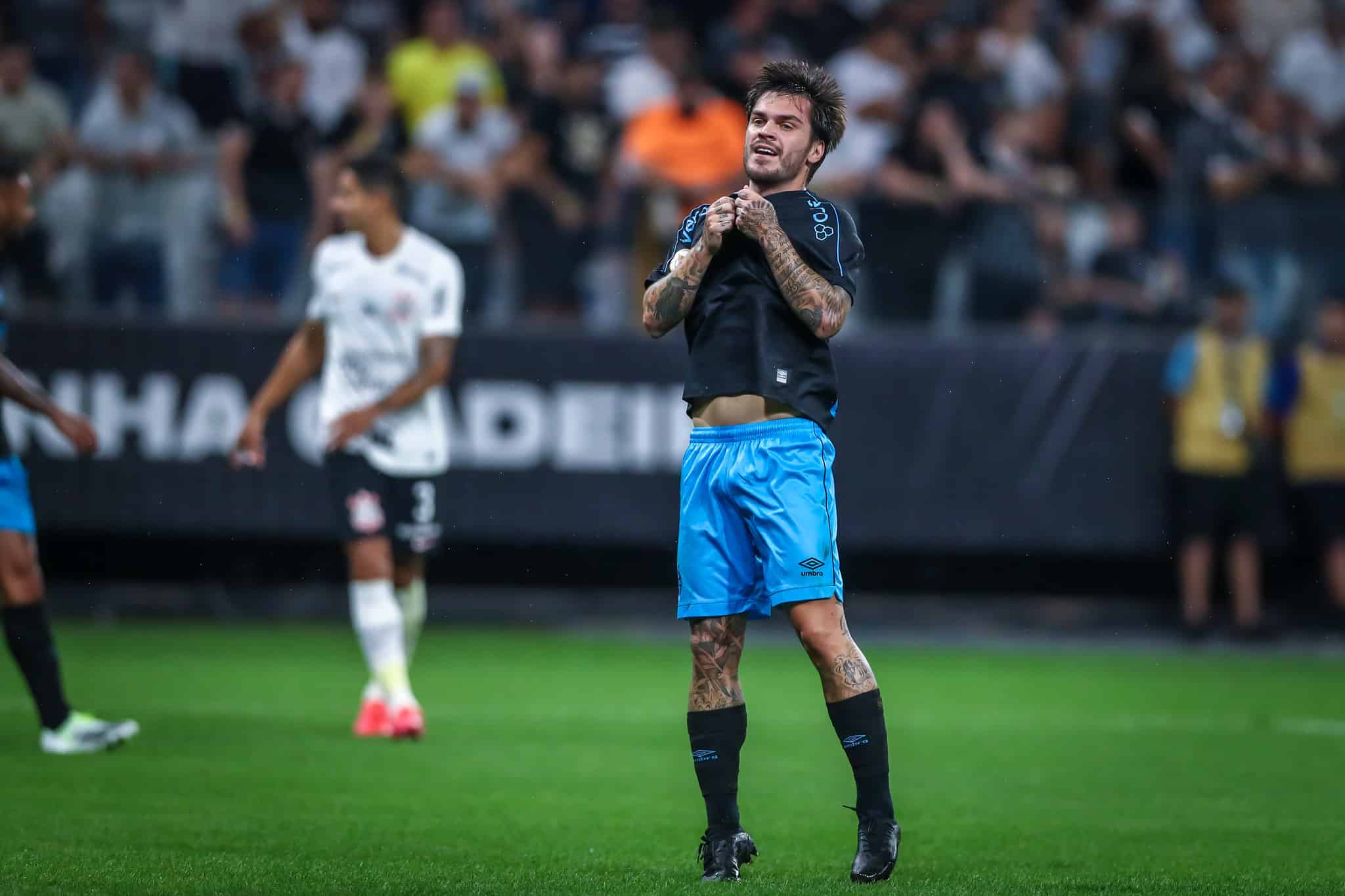 Nathan comemora primeiro gol pelo Gr&ecirc;mio: &ldquo;muito feliz&rdquo;