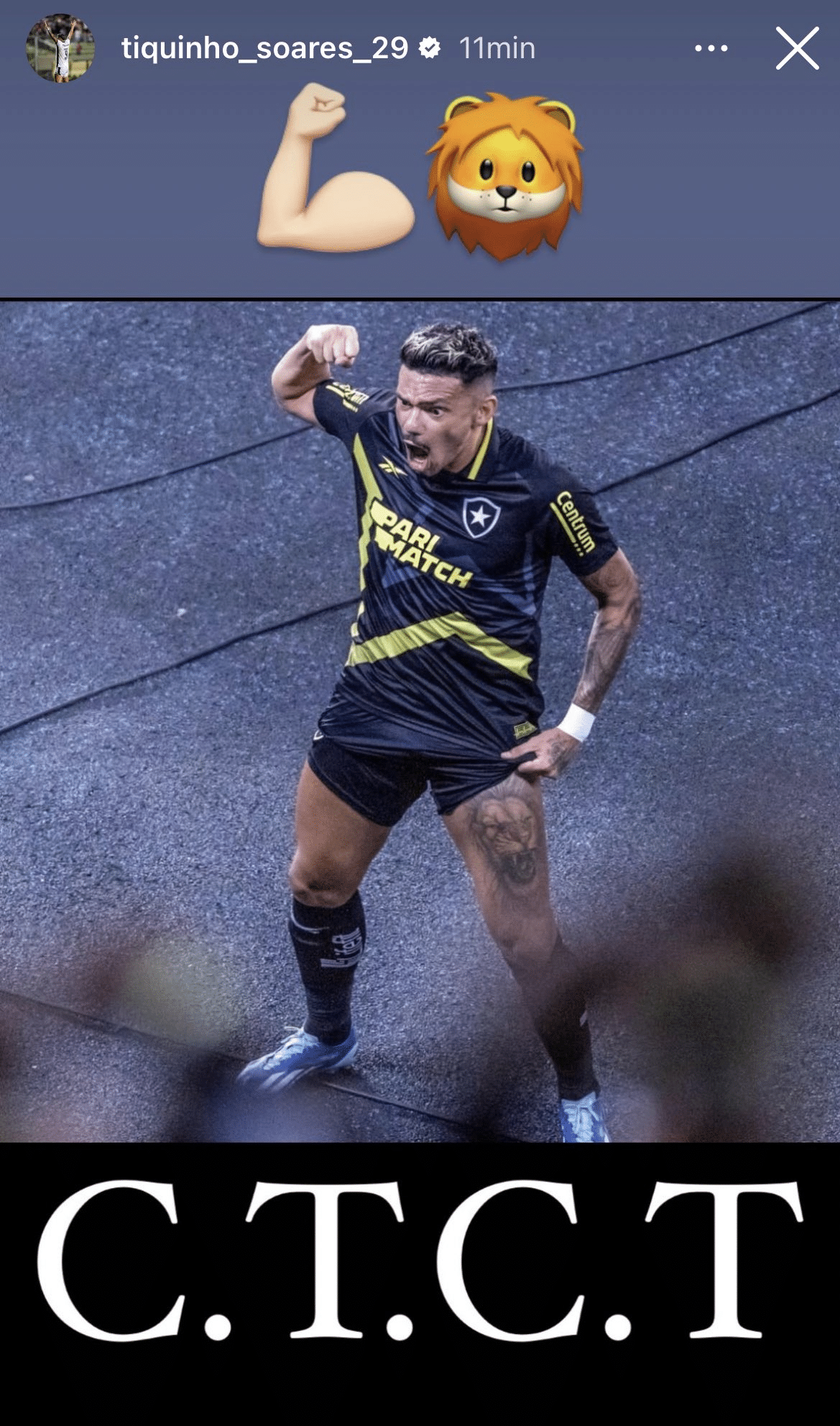 Botafogo: O que &eacute; o "C.T.C.T" publicado por Tiquinho Soares?